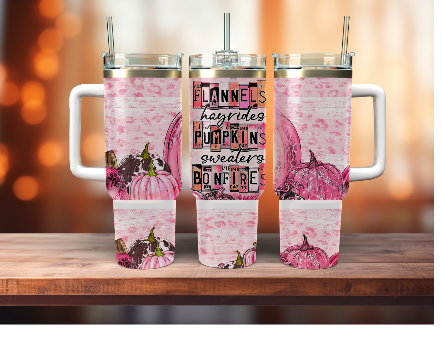 Flannels  Pumkpins Hayrides tumbler